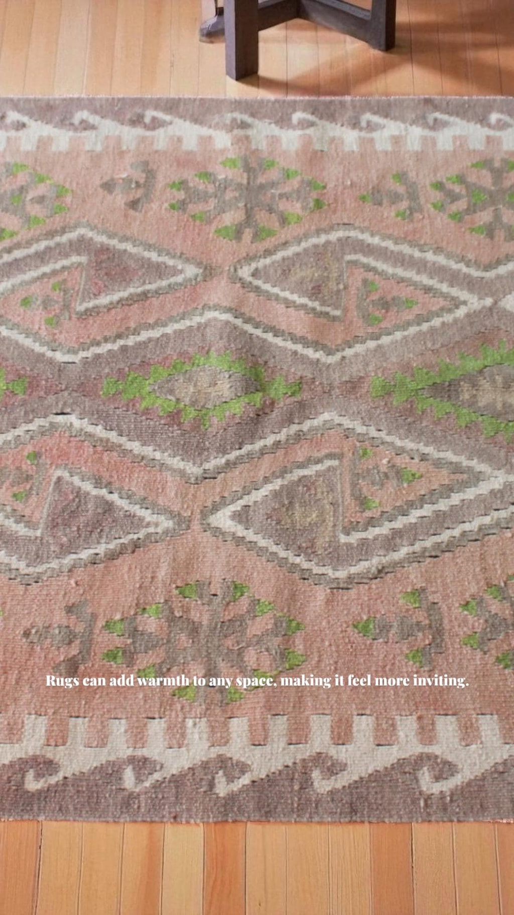 Turkish Rugs, "Kilim Style Wool" from the heart of Anatolia, Cappadocia, 98cm x 170cm