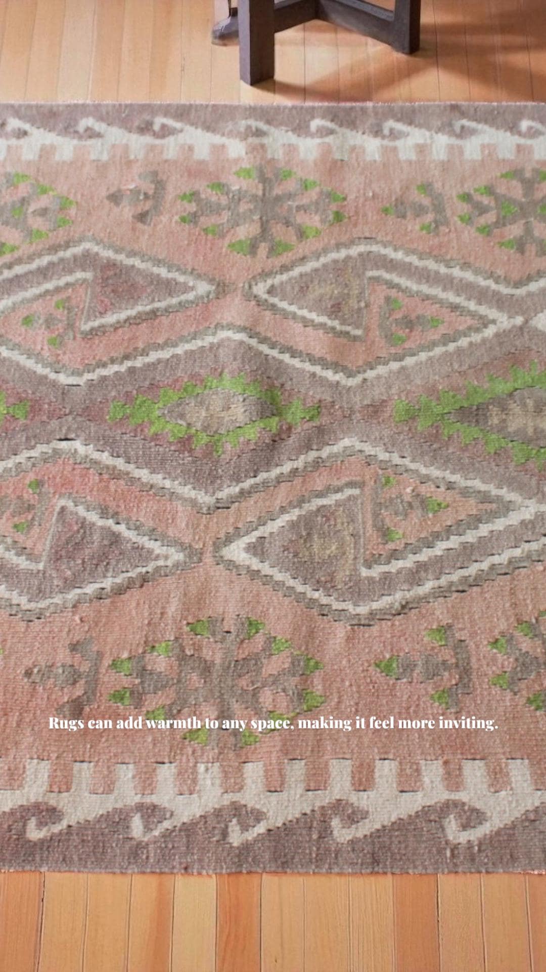 Turkish Rugs, "Kilim Style Wool" from the heart of Anatolia, Cappadocia, 98cm x 170cm