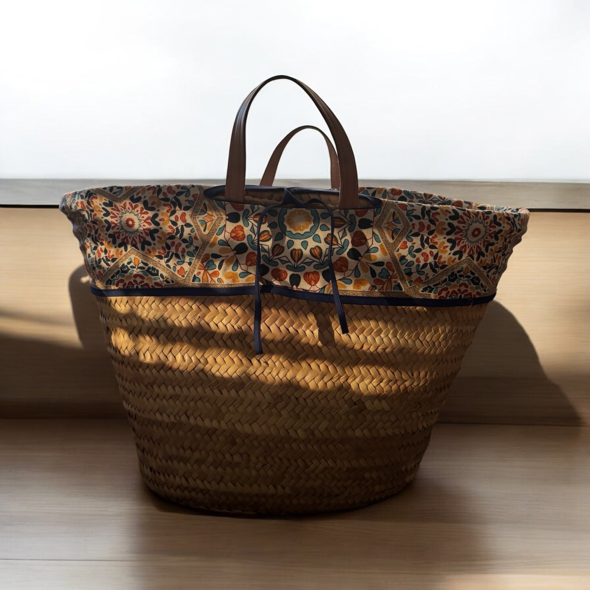 Artisan Straw Tote – Mediterranean Beach Bag, Handmade in Barcelona