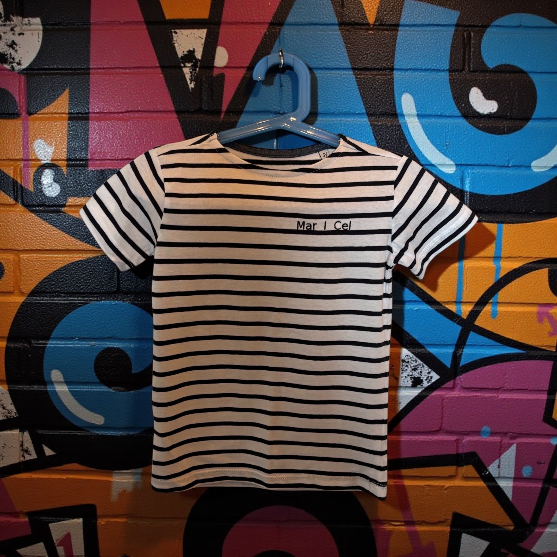 Mar i Cel Kids Striped T-Shirt – Classic Navy & White Cotton Tee