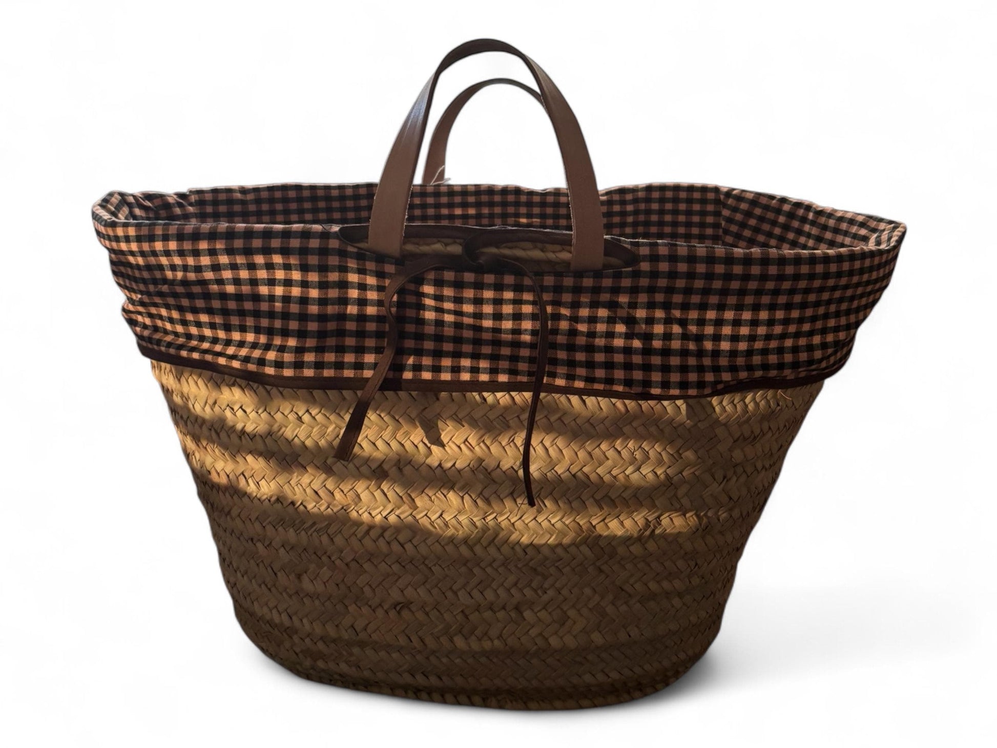 Artisan Straw Tote – Mediterranean Beach Bag, Handmade in Barcelona