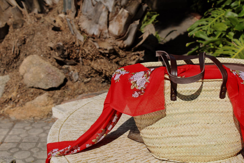 Handmade Turkish Scarf: Floral Embroidered Oya Lace Chiffon Shawl