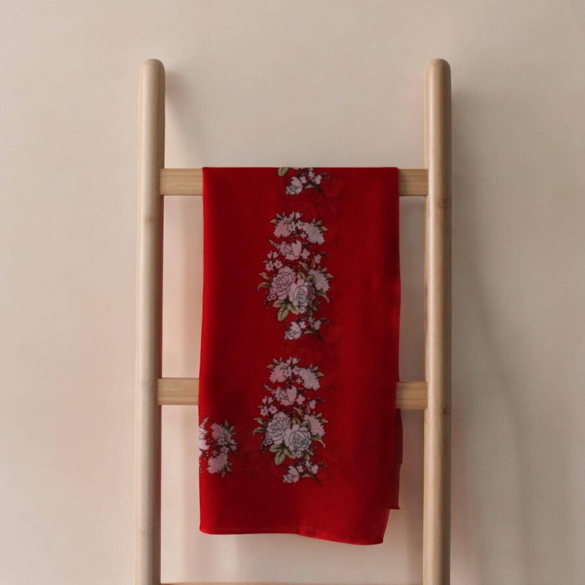 Handmade Turkish Scarf: Floral Embroidered Oya Lace Chiffon Shawl