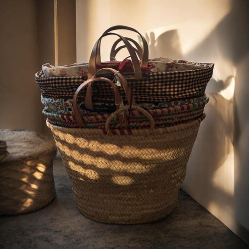 Artisan Straw Tote – Mediterranean Beach Bag, Handmade in Barcelona